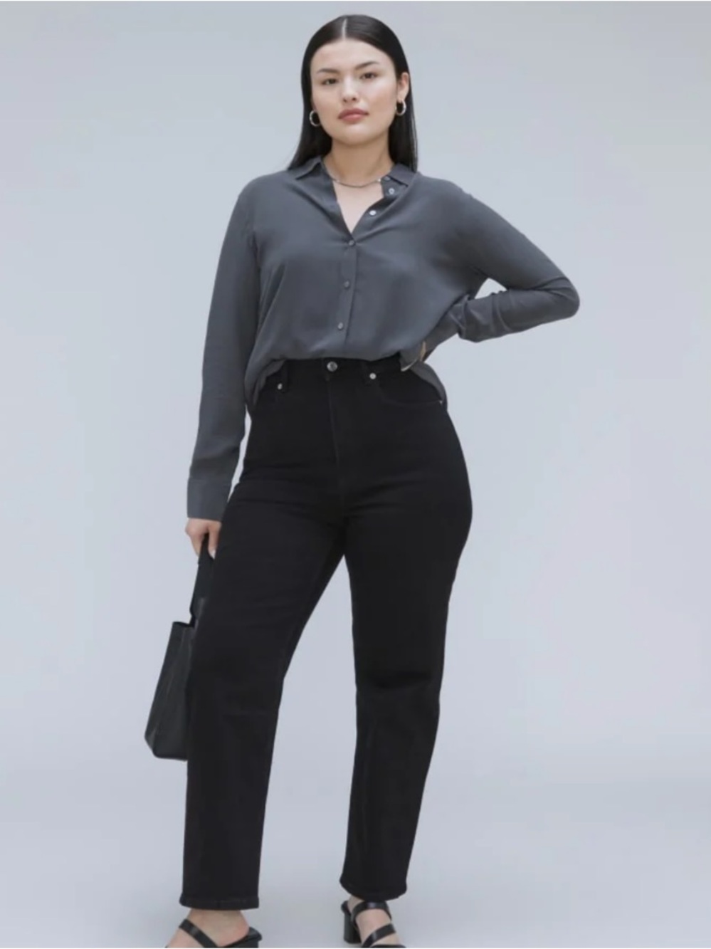 Everlane The Curvy Way-High Jean in Black